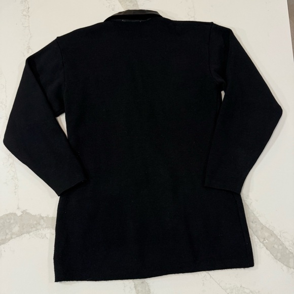 Vintage Talbots 100% Merino Wool Blazer Jacket Womens Small Black Career Classic - Picture 6 of 6